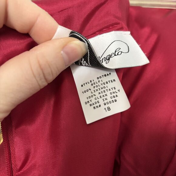 VTG Michaelangelo Plus Size 18 Strapless Dress Red A-line Bridesmaid Ball Gown - Picture 6 of 6